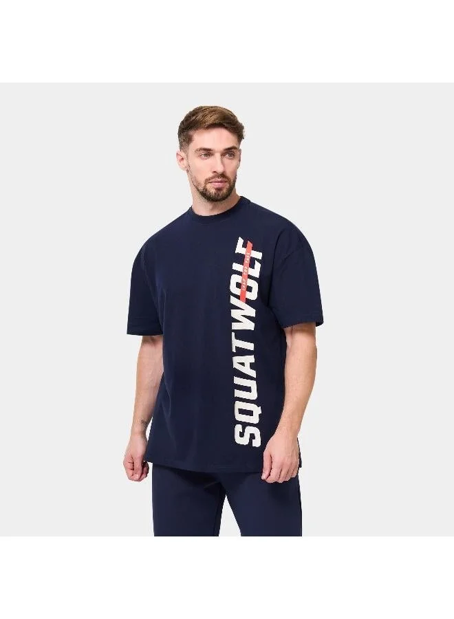 سكوات وولف تيشيرت جرافيك واسع من كور